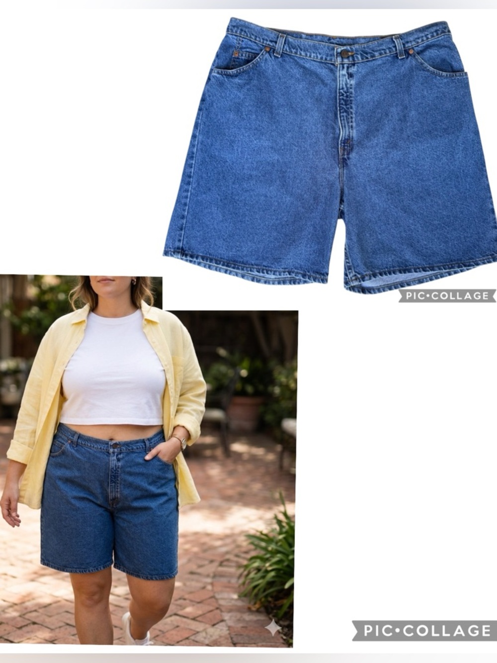 VTG Levi Orange Tab Jean Shorts USA Made Blue Denim 39922 Tapered Size 22 or 40